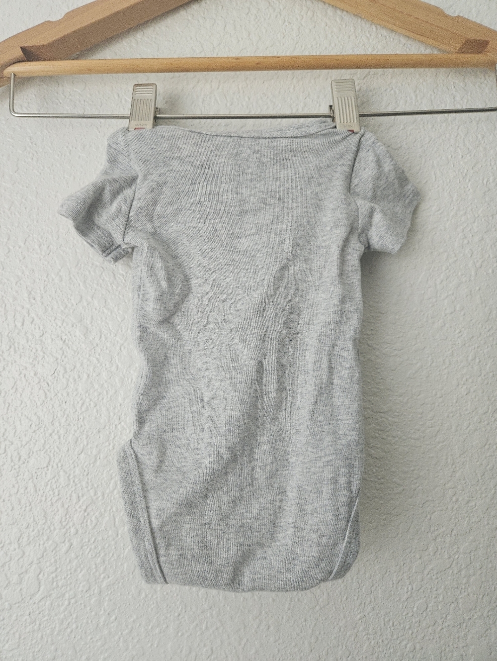 H&M Light Gray Ribbed Baby Bodysuit - Picture 3 of 4